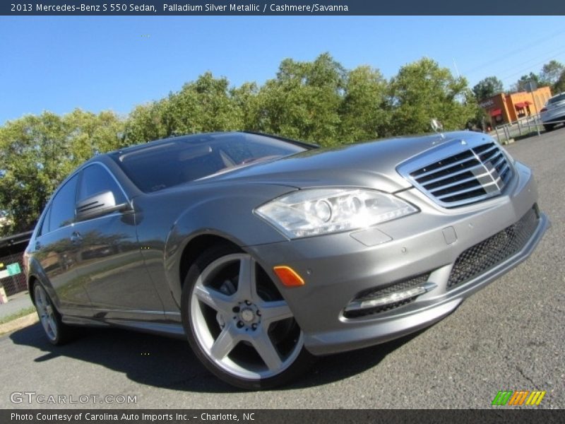 Palladium Silver Metallic / Cashmere/Savanna 2013 Mercedes-Benz S 550 Sedan