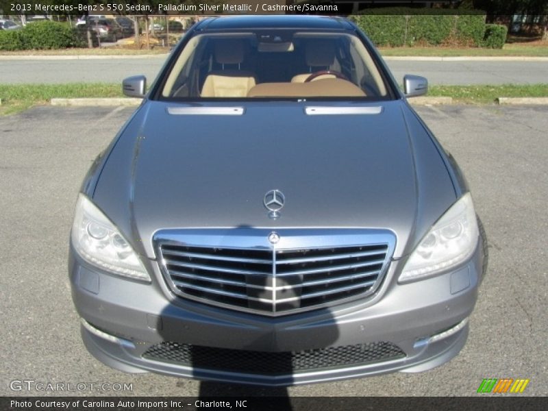 Palladium Silver Metallic / Cashmere/Savanna 2013 Mercedes-Benz S 550 Sedan