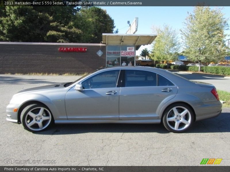 Palladium Silver Metallic / Cashmere/Savanna 2013 Mercedes-Benz S 550 Sedan
