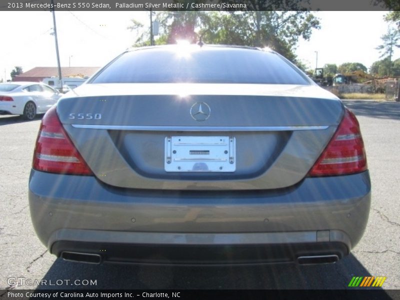 Palladium Silver Metallic / Cashmere/Savanna 2013 Mercedes-Benz S 550 Sedan