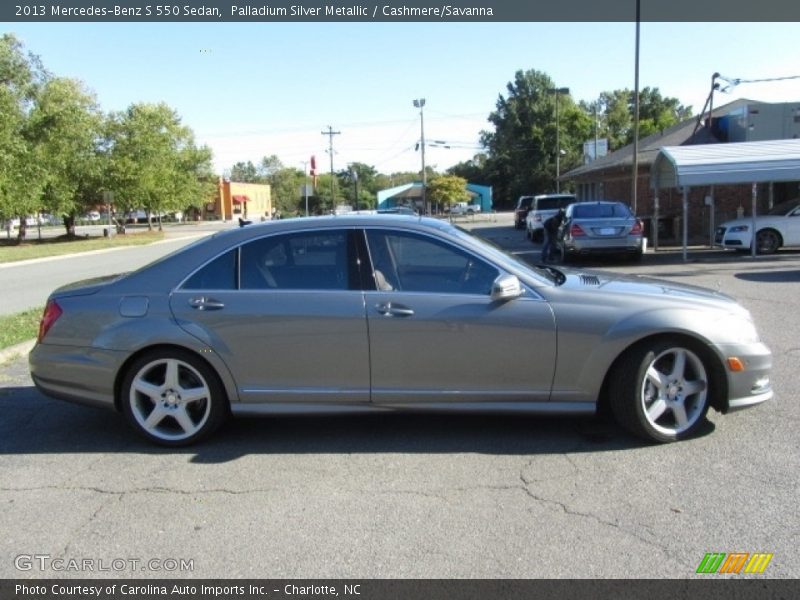 Palladium Silver Metallic / Cashmere/Savanna 2013 Mercedes-Benz S 550 Sedan