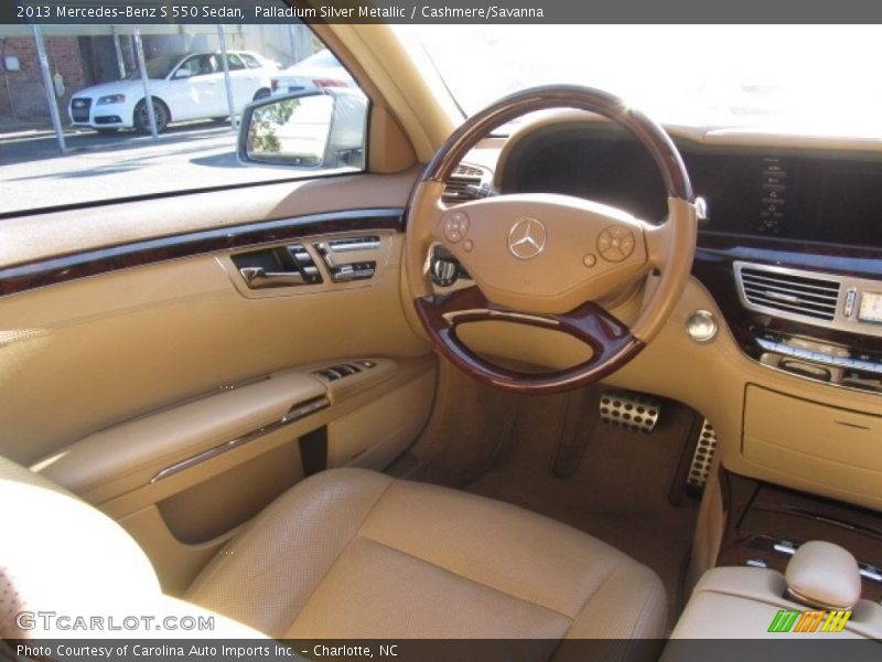 Palladium Silver Metallic / Cashmere/Savanna 2013 Mercedes-Benz S 550 Sedan