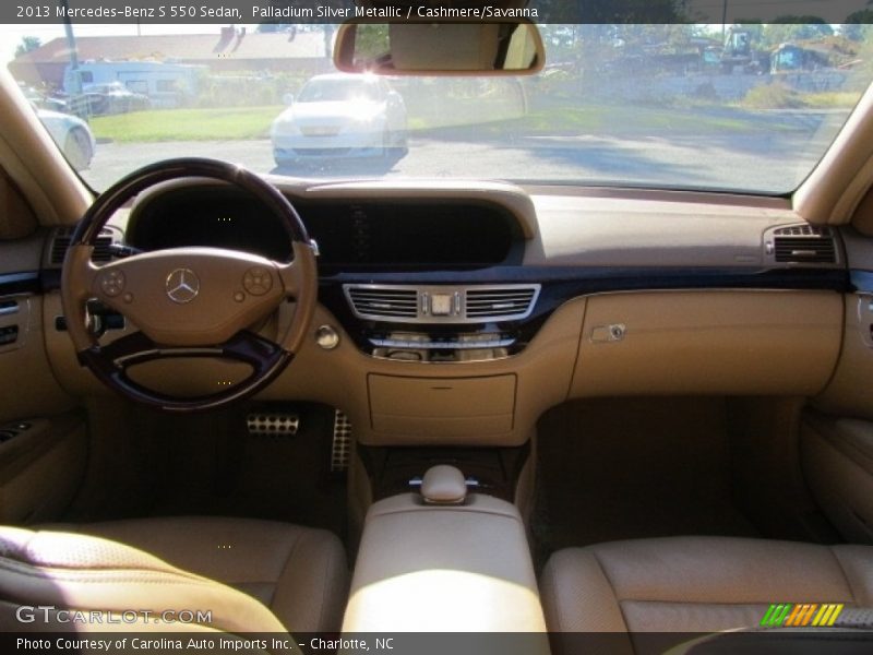 Palladium Silver Metallic / Cashmere/Savanna 2013 Mercedes-Benz S 550 Sedan