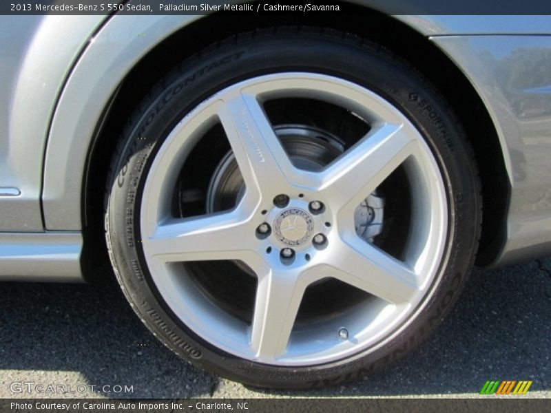 Palladium Silver Metallic / Cashmere/Savanna 2013 Mercedes-Benz S 550 Sedan