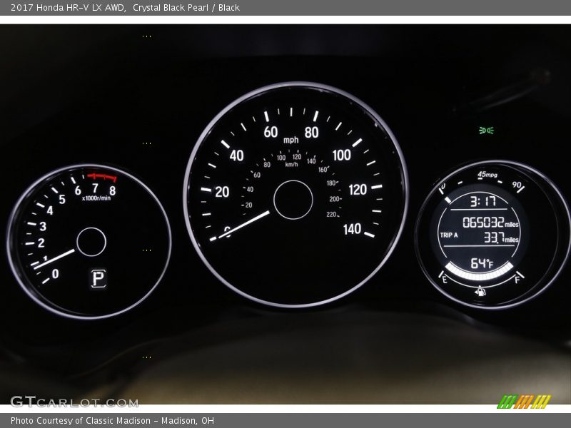 Crystal Black Pearl / Black 2017 Honda HR-V LX AWD