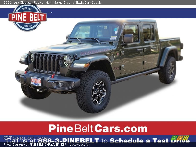 Sarge Green / Black/Dark Saddle 2021 Jeep Gladiator Rubicon 4x4