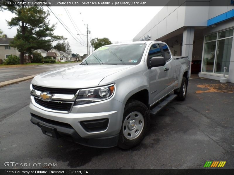 Silver Ice Metallic / Jet Black/Dark Ash 2016 Chevrolet Colorado WT Extended Cab