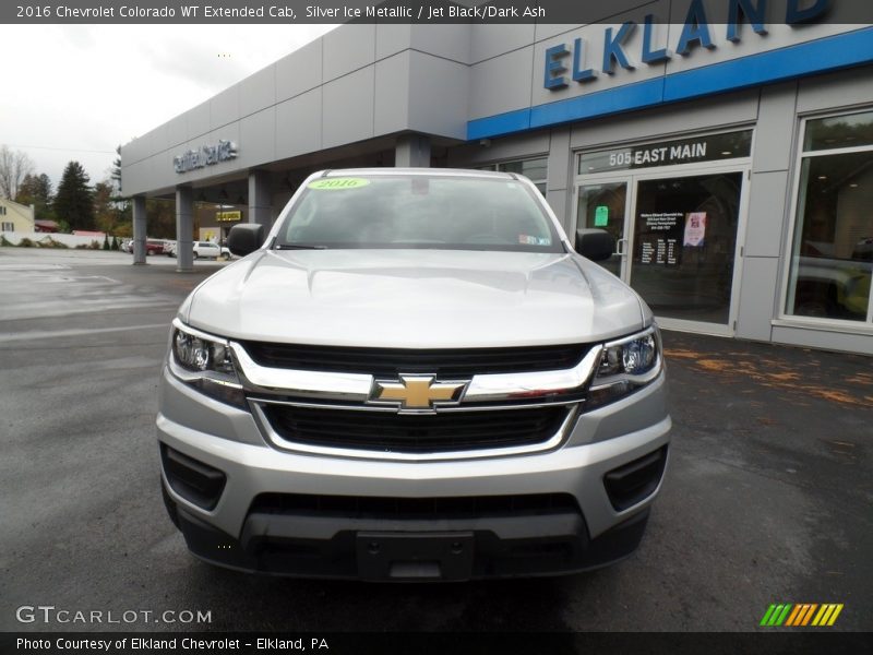 Silver Ice Metallic / Jet Black/Dark Ash 2016 Chevrolet Colorado WT Extended Cab