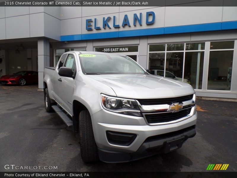 Silver Ice Metallic / Jet Black/Dark Ash 2016 Chevrolet Colorado WT Extended Cab