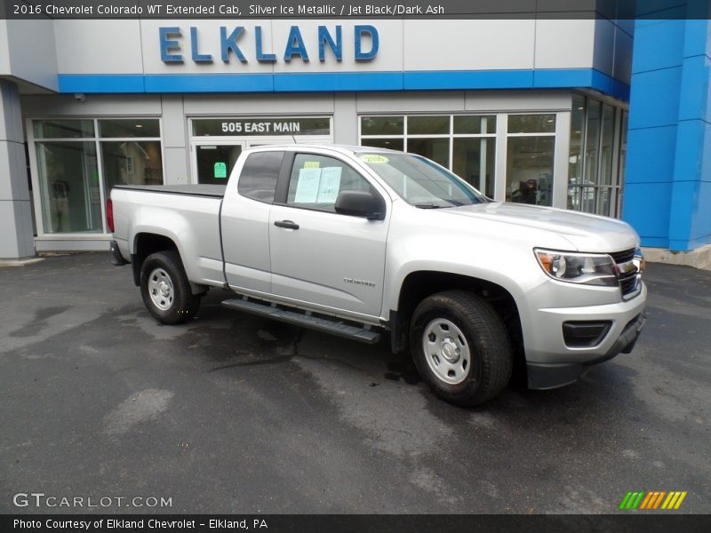 Silver Ice Metallic / Jet Black/Dark Ash 2016 Chevrolet Colorado WT Extended Cab