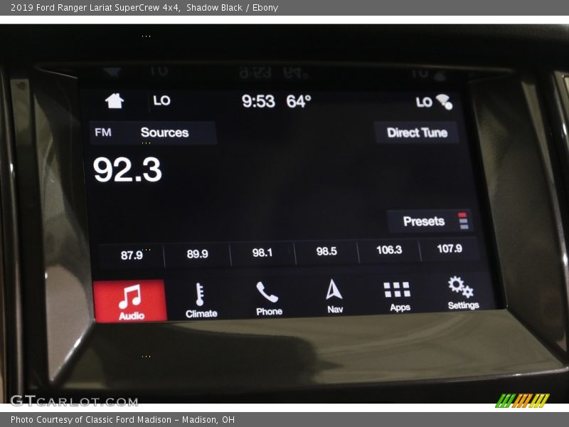 Shadow Black / Ebony 2019 Ford Ranger Lariat SuperCrew 4x4