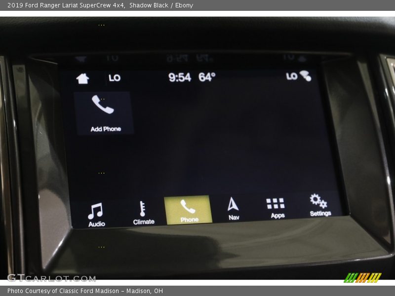 Shadow Black / Ebony 2019 Ford Ranger Lariat SuperCrew 4x4