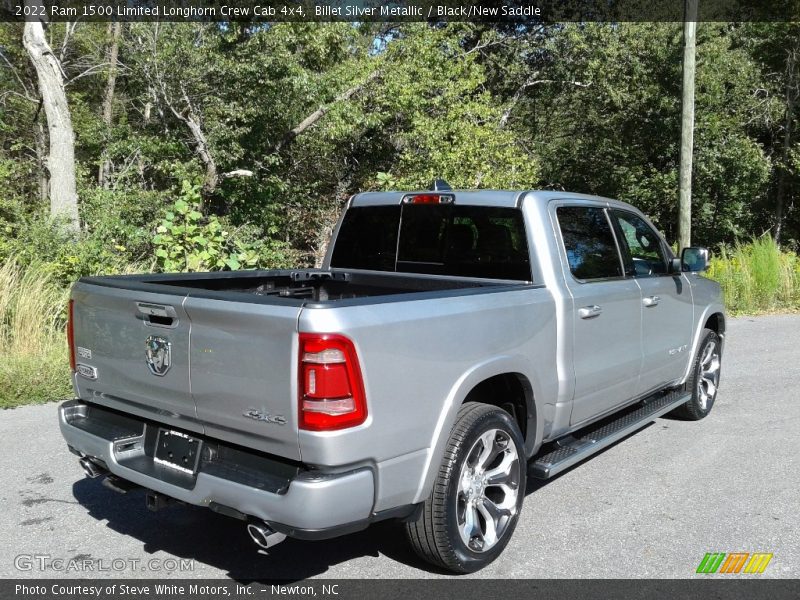 Billet Silver Metallic / Black/New Saddle 2022 Ram 1500 Limited Longhorn Crew Cab 4x4