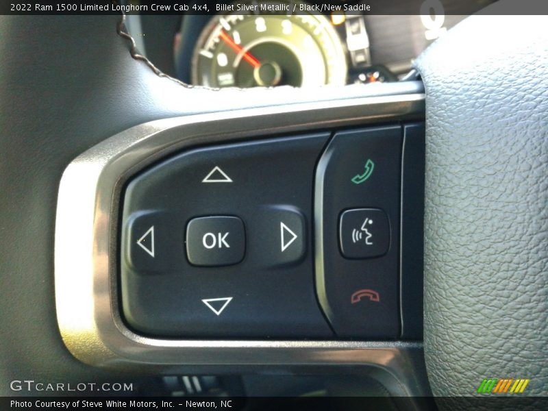  2022 1500 Limited Longhorn Crew Cab 4x4 Steering Wheel