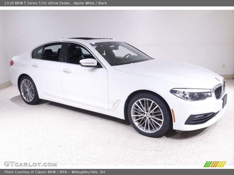 Alpine White / Black 2018 BMW 5 Series 530i xDrive Sedan