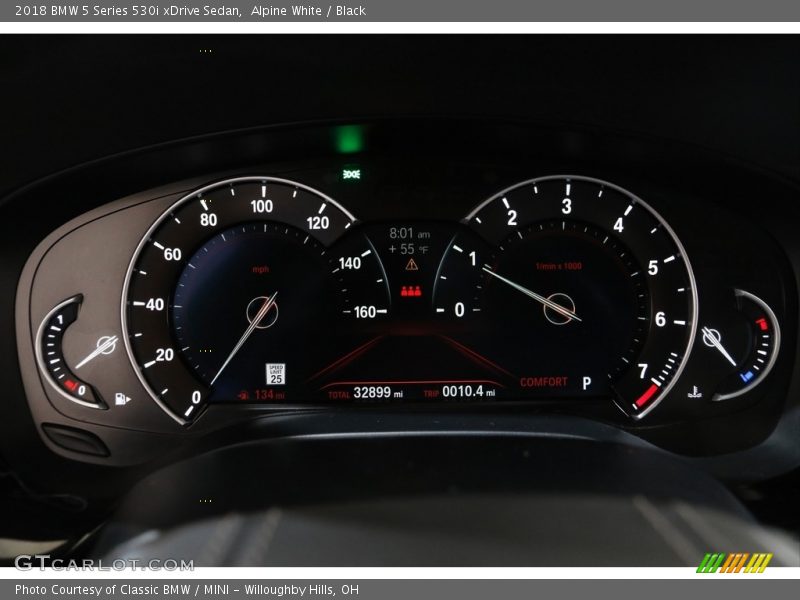 Alpine White / Black 2018 BMW 5 Series 530i xDrive Sedan