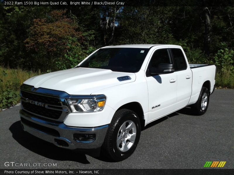 Bright White / Black/Diesel Gray 2022 Ram 1500 Big Horn Quad Cab