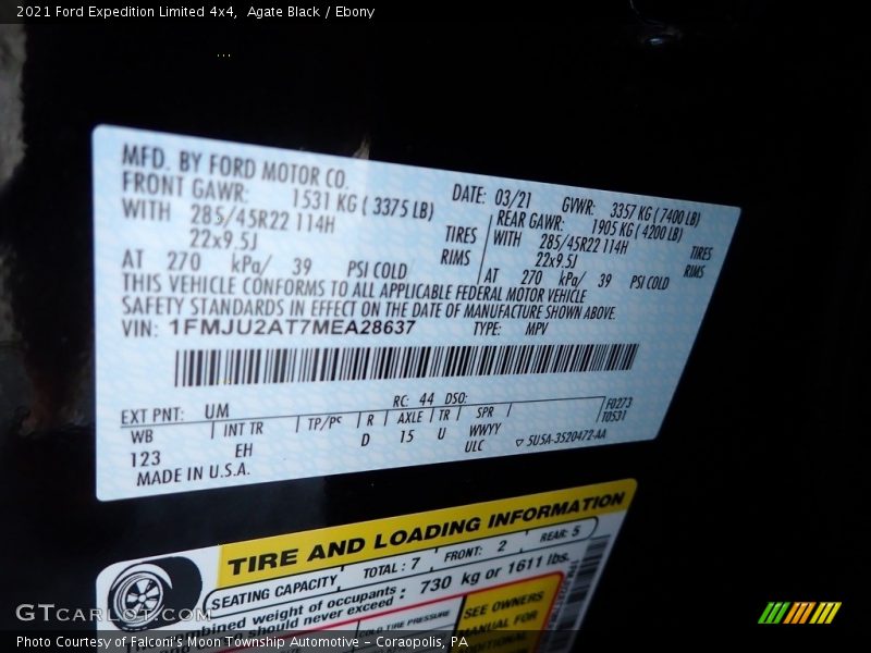 Agate Black / Ebony 2021 Ford Expedition Limited 4x4
