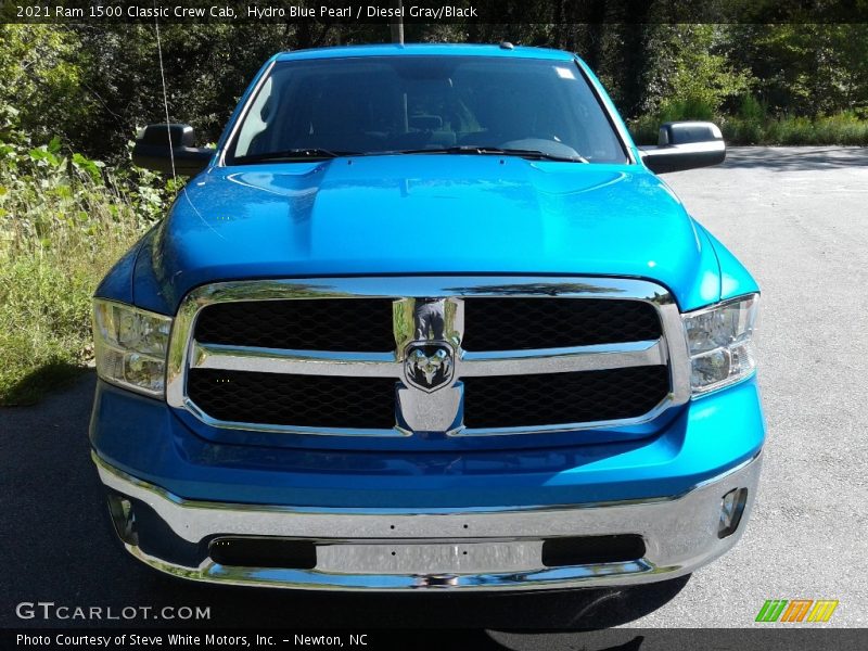 Hydro Blue Pearl / Diesel Gray/Black 2021 Ram 1500 Classic Crew Cab