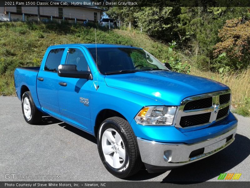 Hydro Blue Pearl / Diesel Gray/Black 2021 Ram 1500 Classic Crew Cab