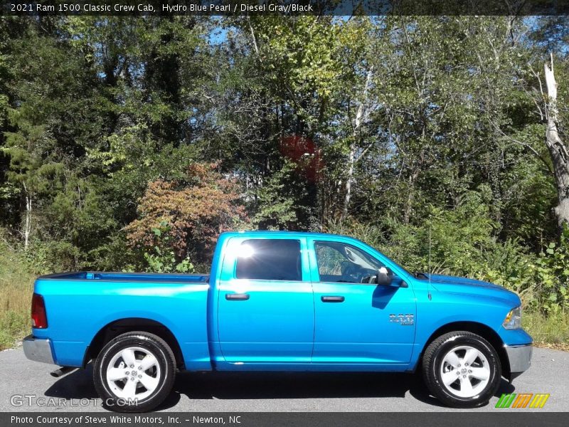 Hydro Blue Pearl / Diesel Gray/Black 2021 Ram 1500 Classic Crew Cab