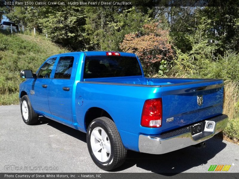Hydro Blue Pearl / Diesel Gray/Black 2021 Ram 1500 Classic Crew Cab