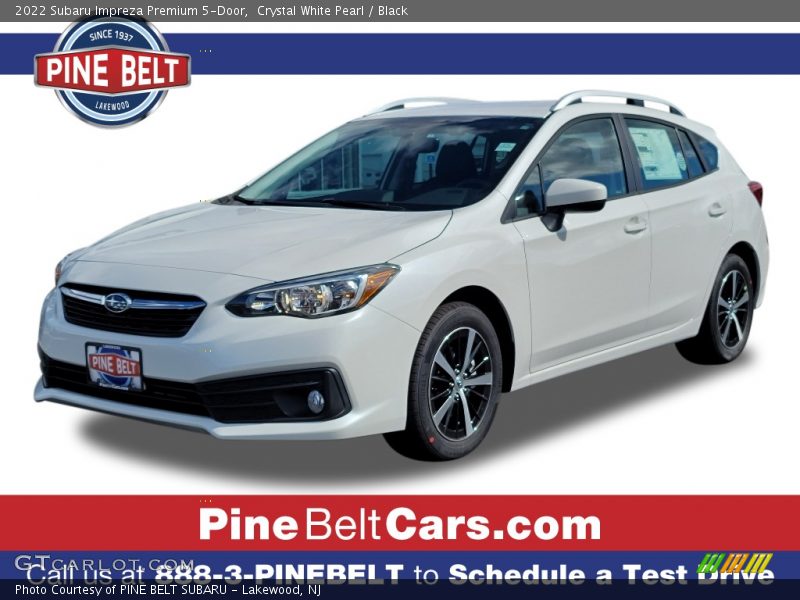 Crystal White Pearl / Black 2022 Subaru Impreza Premium 5-Door
