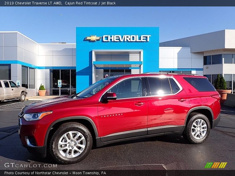 Cajun Red Tintcoat / Jet Black 2019 Chevrolet Traverse LT AWD