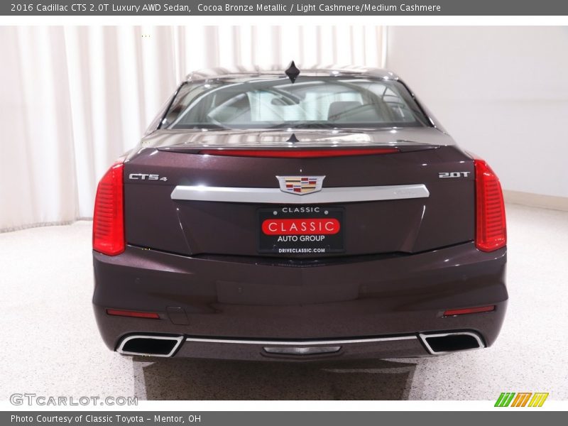 Cocoa Bronze Metallic / Light Cashmere/Medium Cashmere 2016 Cadillac CTS 2.0T Luxury AWD Sedan