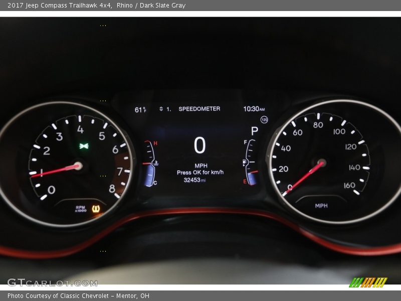 Rhino / Dark Slate Gray 2017 Jeep Compass Trailhawk 4x4