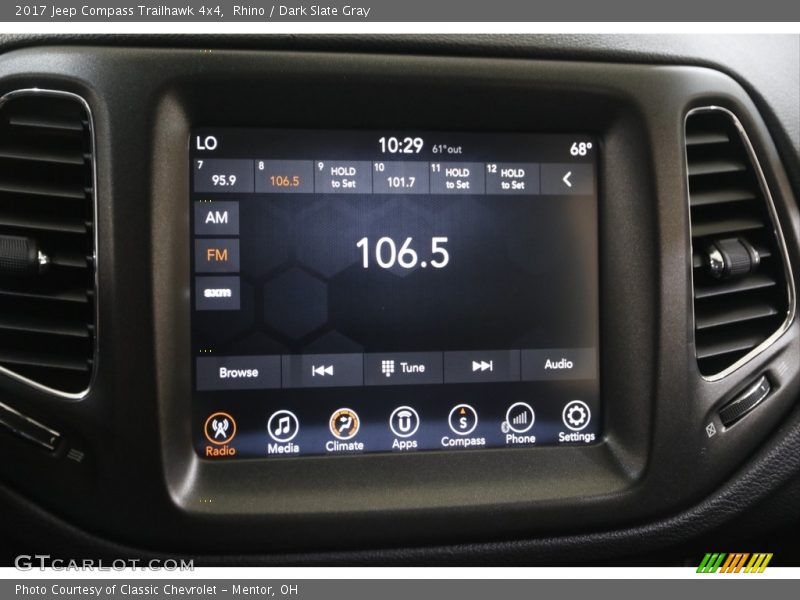 Rhino / Dark Slate Gray 2017 Jeep Compass Trailhawk 4x4