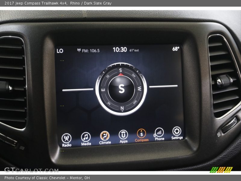 Rhino / Dark Slate Gray 2017 Jeep Compass Trailhawk 4x4