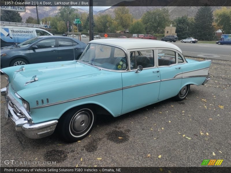 Larkspur Blue / Blue 1957 Chevrolet 210 4 Door