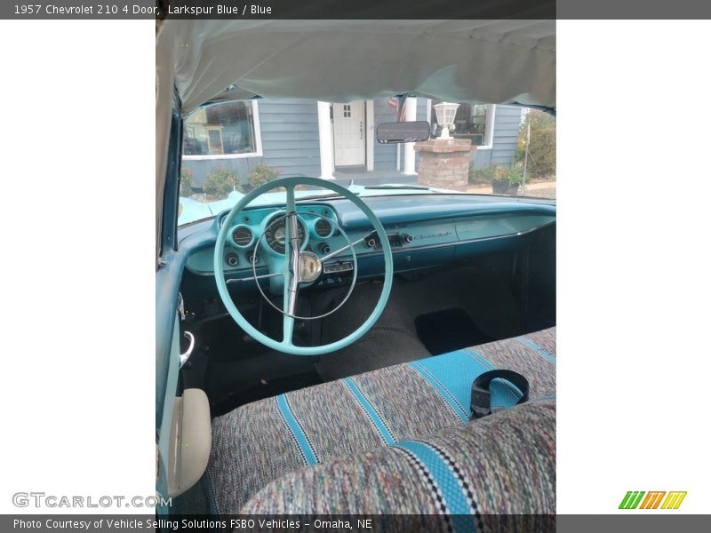 Larkspur Blue / Blue 1957 Chevrolet 210 4 Door