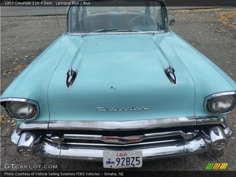 Larkspur Blue / Blue 1957 Chevrolet 210 4 Door