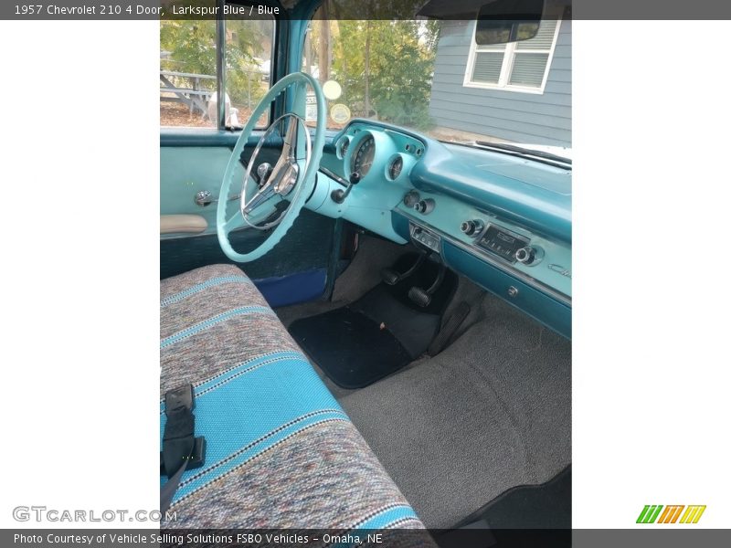 Larkspur Blue / Blue 1957 Chevrolet 210 4 Door