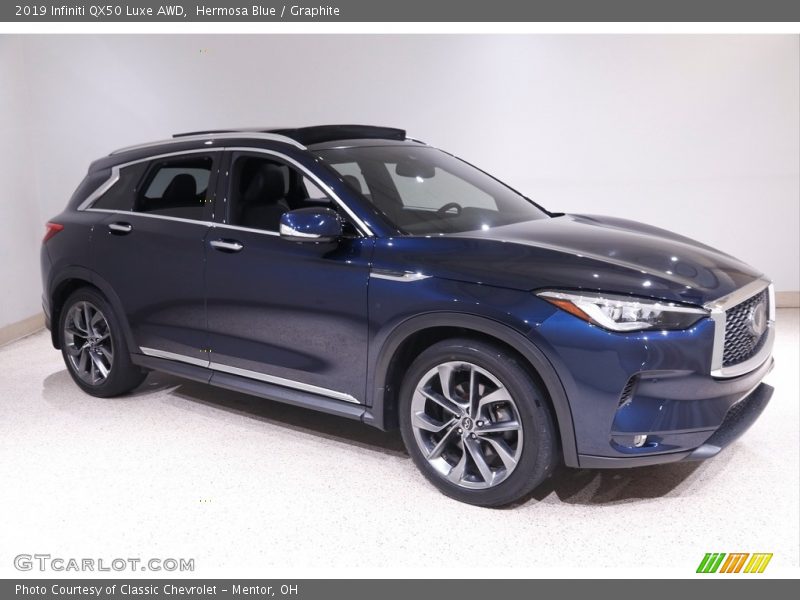 Hermosa Blue / Graphite 2019 Infiniti QX50 Luxe AWD