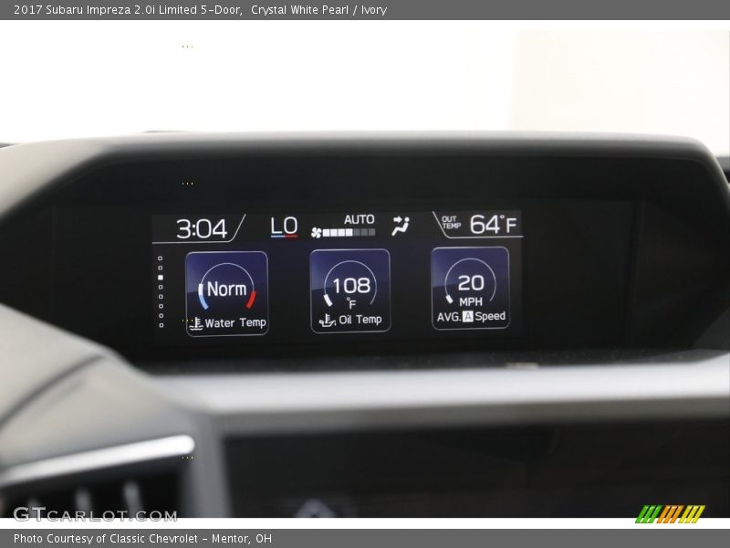 Controls of 2017 Impreza 2.0i Limited 5-Door