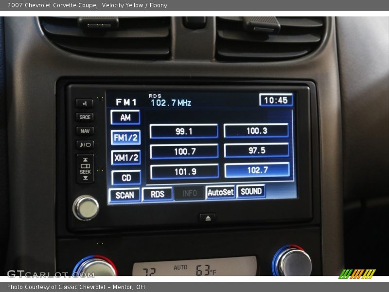 Velocity Yellow / Ebony 2007 Chevrolet Corvette Coupe