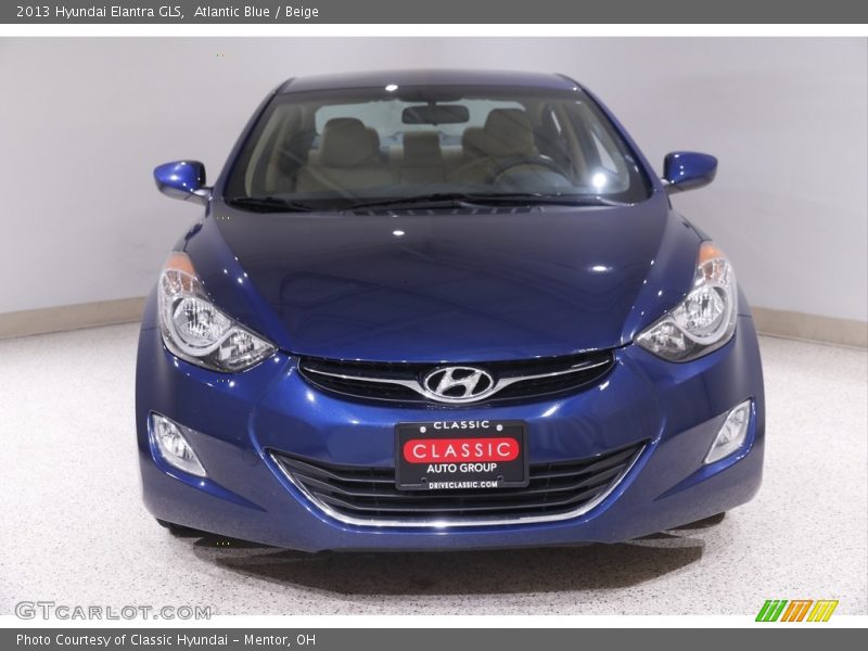 Atlantic Blue / Beige 2013 Hyundai Elantra GLS