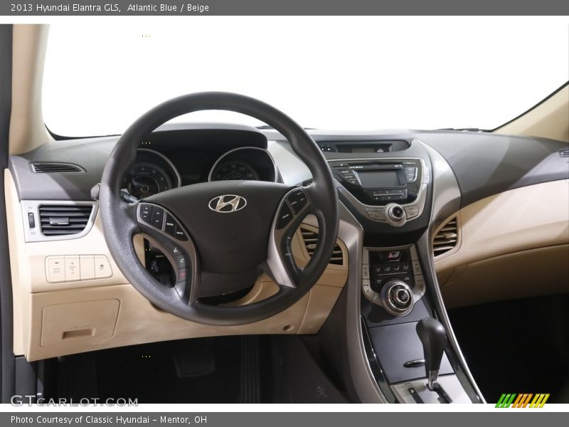 Atlantic Blue / Beige 2013 Hyundai Elantra GLS