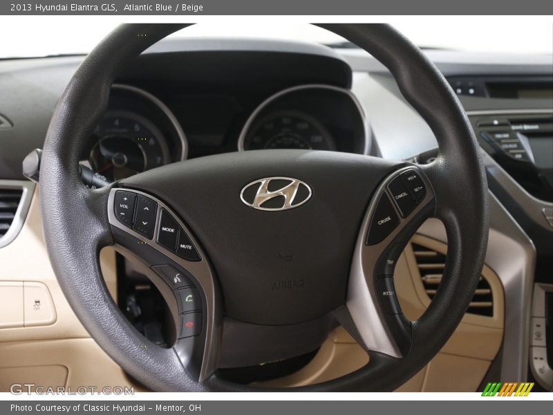 Atlantic Blue / Beige 2013 Hyundai Elantra GLS