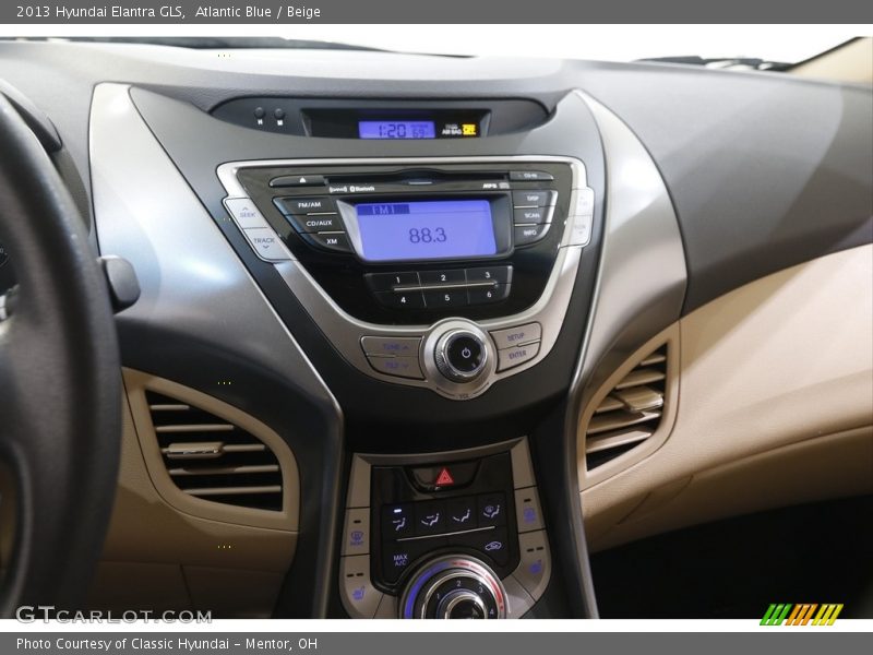 Atlantic Blue / Beige 2013 Hyundai Elantra GLS