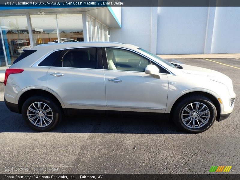 Silver Coast Metallic / Sahara Beige 2017 Cadillac XT5 Luxury AWD