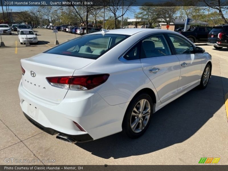 Quartz White Pearl / Black 2018 Hyundai Sonata SEL