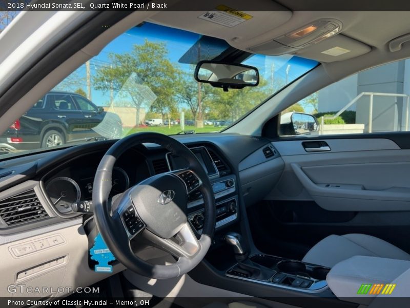 Quartz White Pearl / Black 2018 Hyundai Sonata SEL