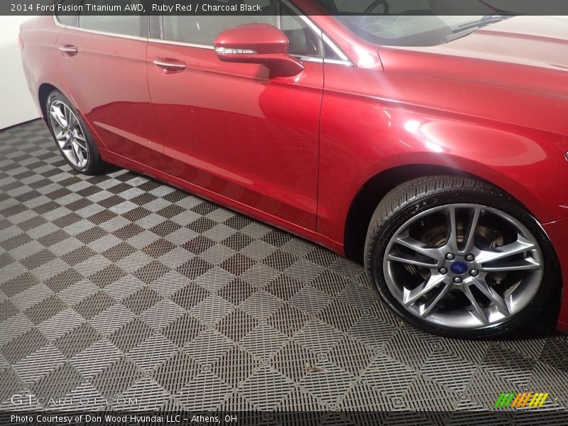 Ruby Red / Charcoal Black 2014 Ford Fusion Titanium AWD