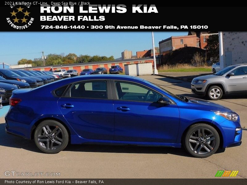 Deep Sea Blue / Black 2021 Kia Forte GT-Line
