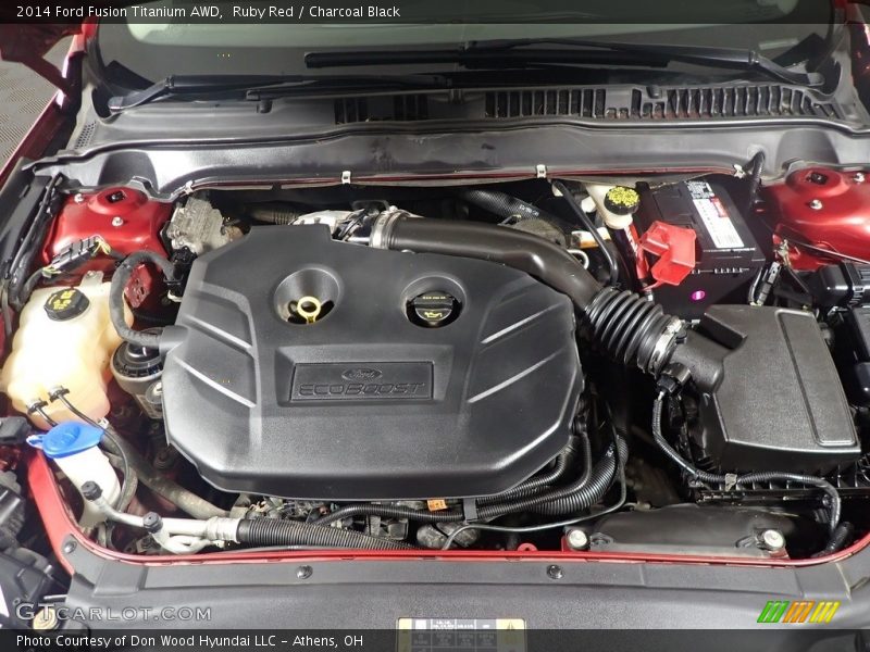 Ruby Red / Charcoal Black 2014 Ford Fusion Titanium AWD