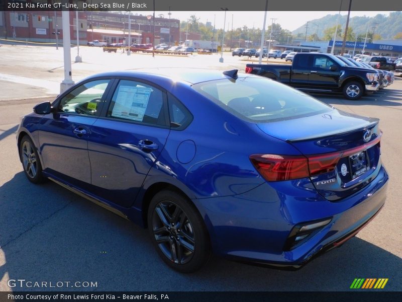 Deep Sea Blue / Black 2021 Kia Forte GT-Line